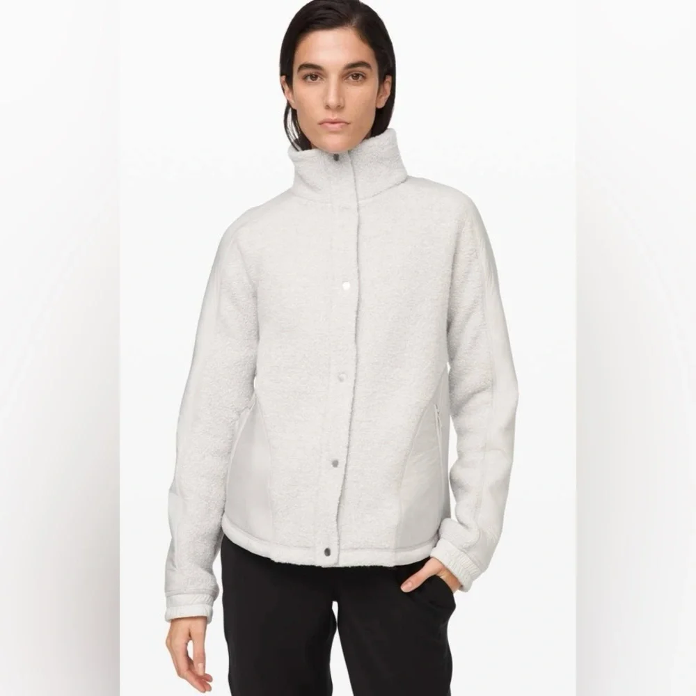 Lululemon Go Cozy Jacket Heathered Ceramic size 4 - Picture 1 of 14